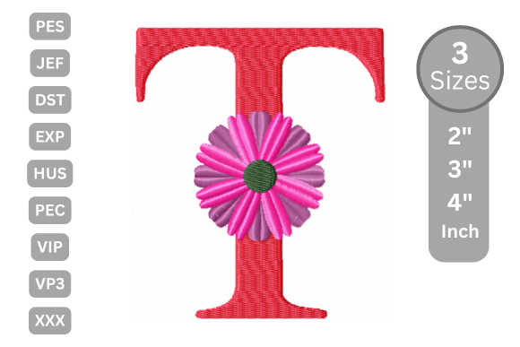 Blossom Alphabet Letter - T: A Stylish Floral Embellishment
