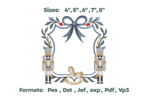 Blue Nutcracker Rococo Monogram Design