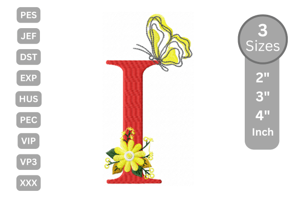 Butterfly Bloom Alphabet - I: A Premium Monogram