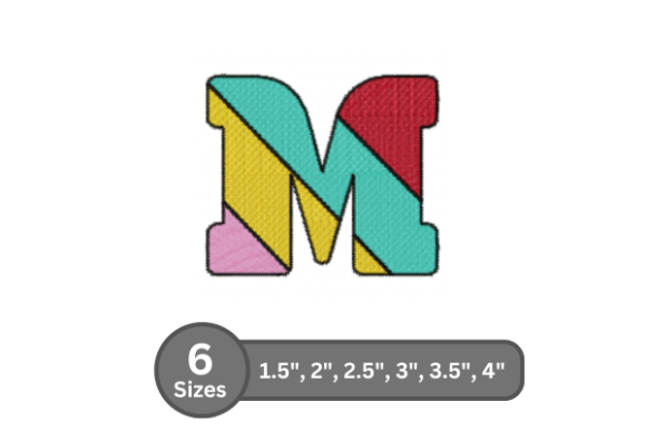 Candy Stripe Alphabet -M: Perfect for Festive Designs