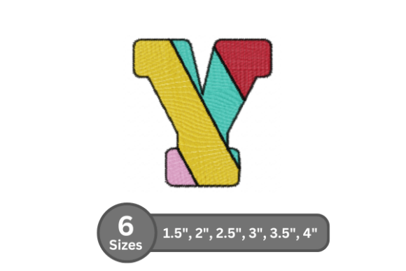Candy Stripe Alphabet -Y: Perfect for Holiday Embroidery