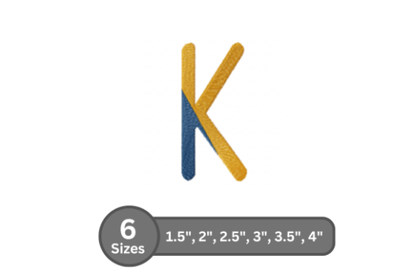 Chalk Split Alphabet -K: A Stylish Embroidery Font