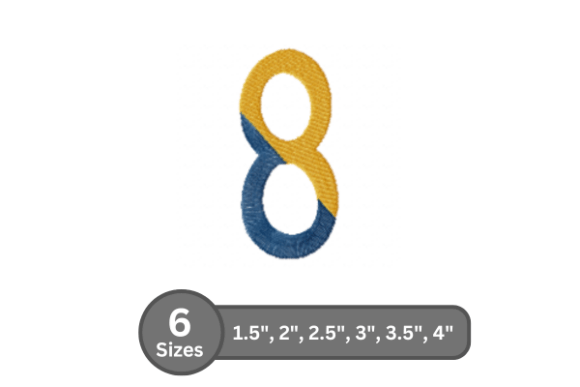 Chalk Split Number -8: A Stylish Embroidery Font