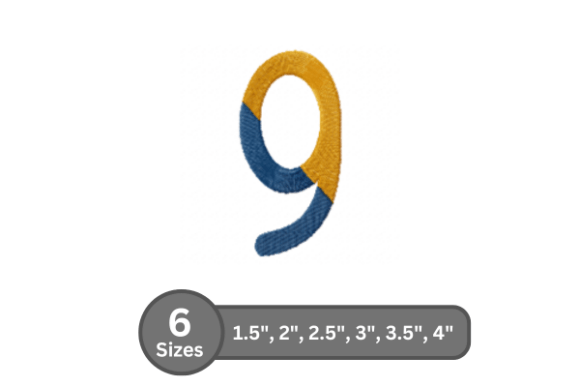 Chalk Split Number -9: A Versatile Embroidery Font
