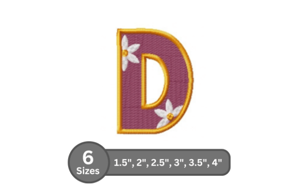Charming Daisy Joy Alphabet -D for Personalized Gifts