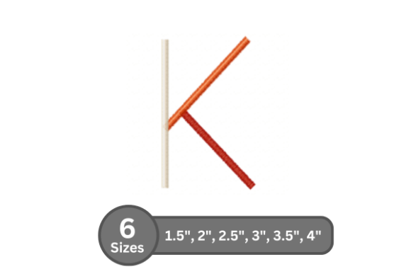 Color Bar Alphabet -K: A Versatile Embroidery Font