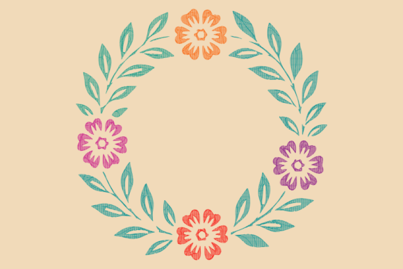 Elegant Floral Flower Wreath for Apparel