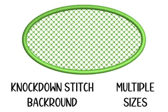 Knockdown Stitch Background Oval Shape