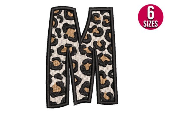 Leopard Print Alphabet Font Letter M