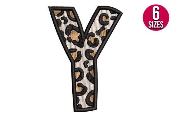 Leopard Print Alphabet Font Letter Y