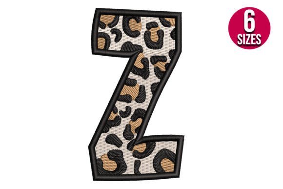 Leopard Print Alphabet Z: A Stylish Embroidery Choice