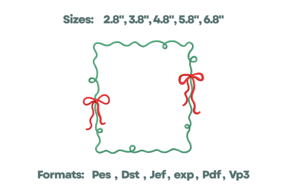 Ribbon Garland Frame Monogram Border