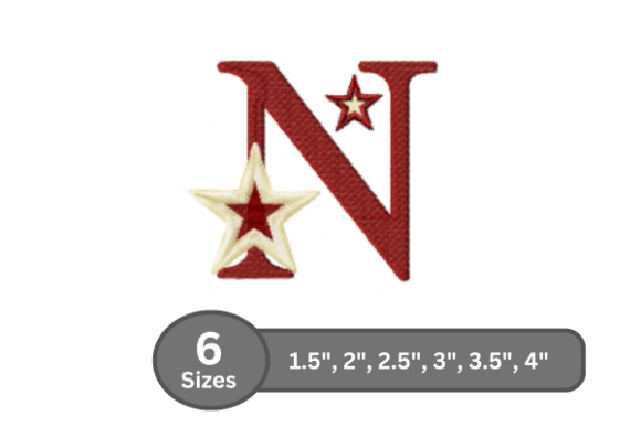Star Pop Alphabet - N: A Stylish Embroidery Design