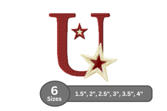 Star Pop Alphabet - U: A Stylish Embroidery Choice