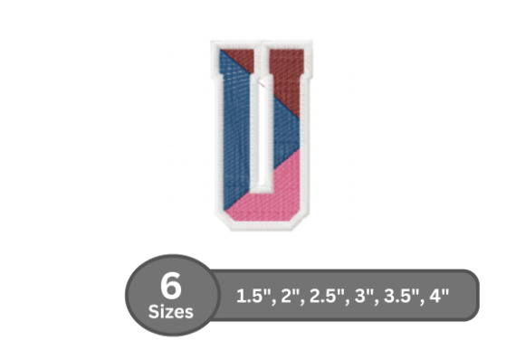 Street Varsity Alphabet - U: A Stylish Holiday Embroidery