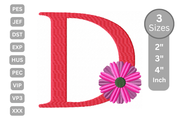 Stylish Blossom D for Embroidery Projects